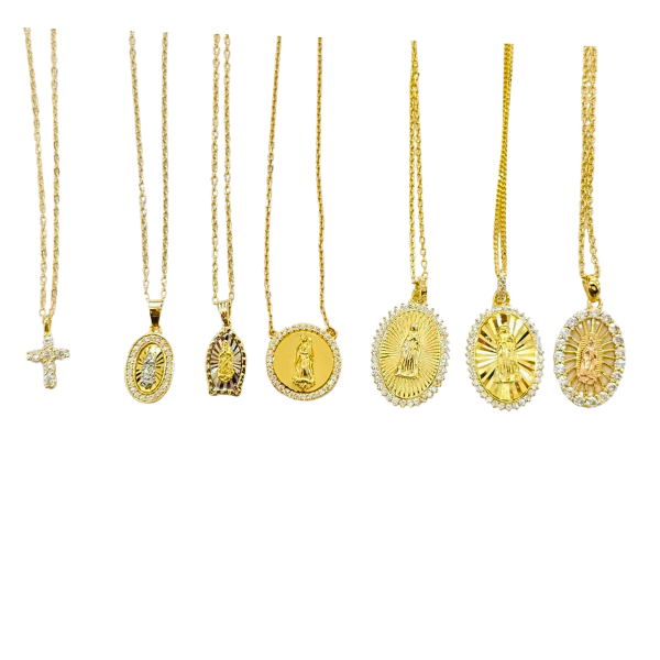 Medallas en Plata925 con Baño de oro y Zircones