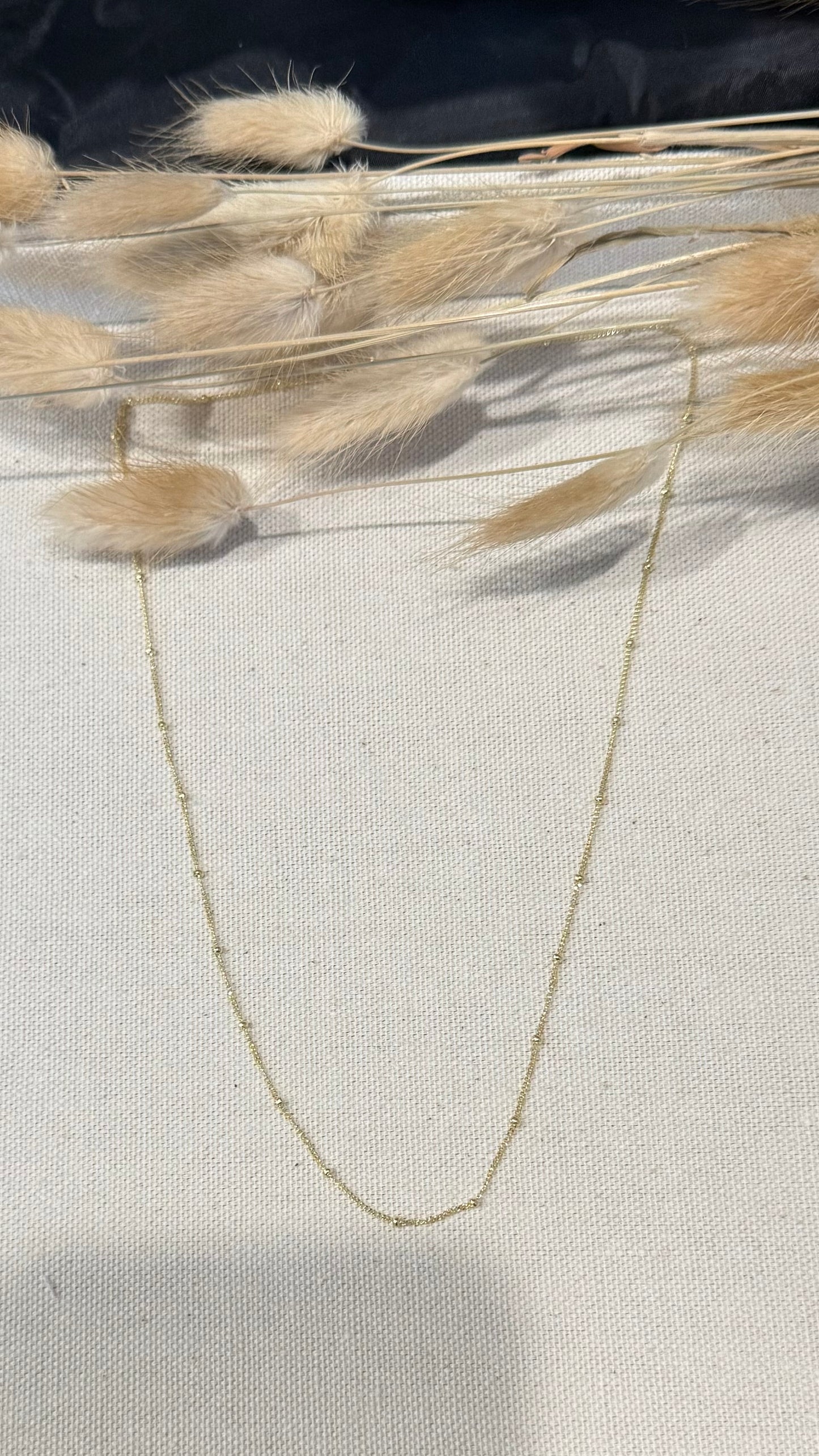 Cadena con Pelotitas en Oro de 10k