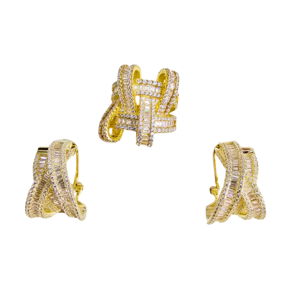 Débora Set de Aritos y Anillo en Plata 925