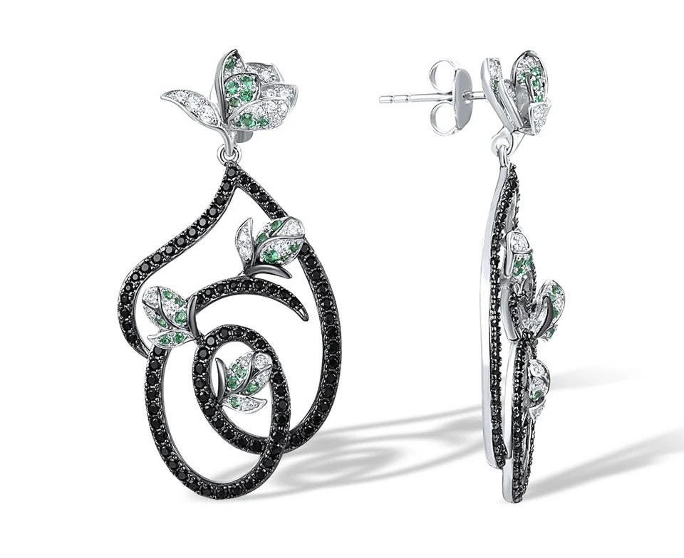 Joyería Fina, para toda ocasión } from {sisters jewelry} - Just $1800.00! ShopAritos negros con detalles en verde now at Sister'sJewelrySister'sJewelryAritos