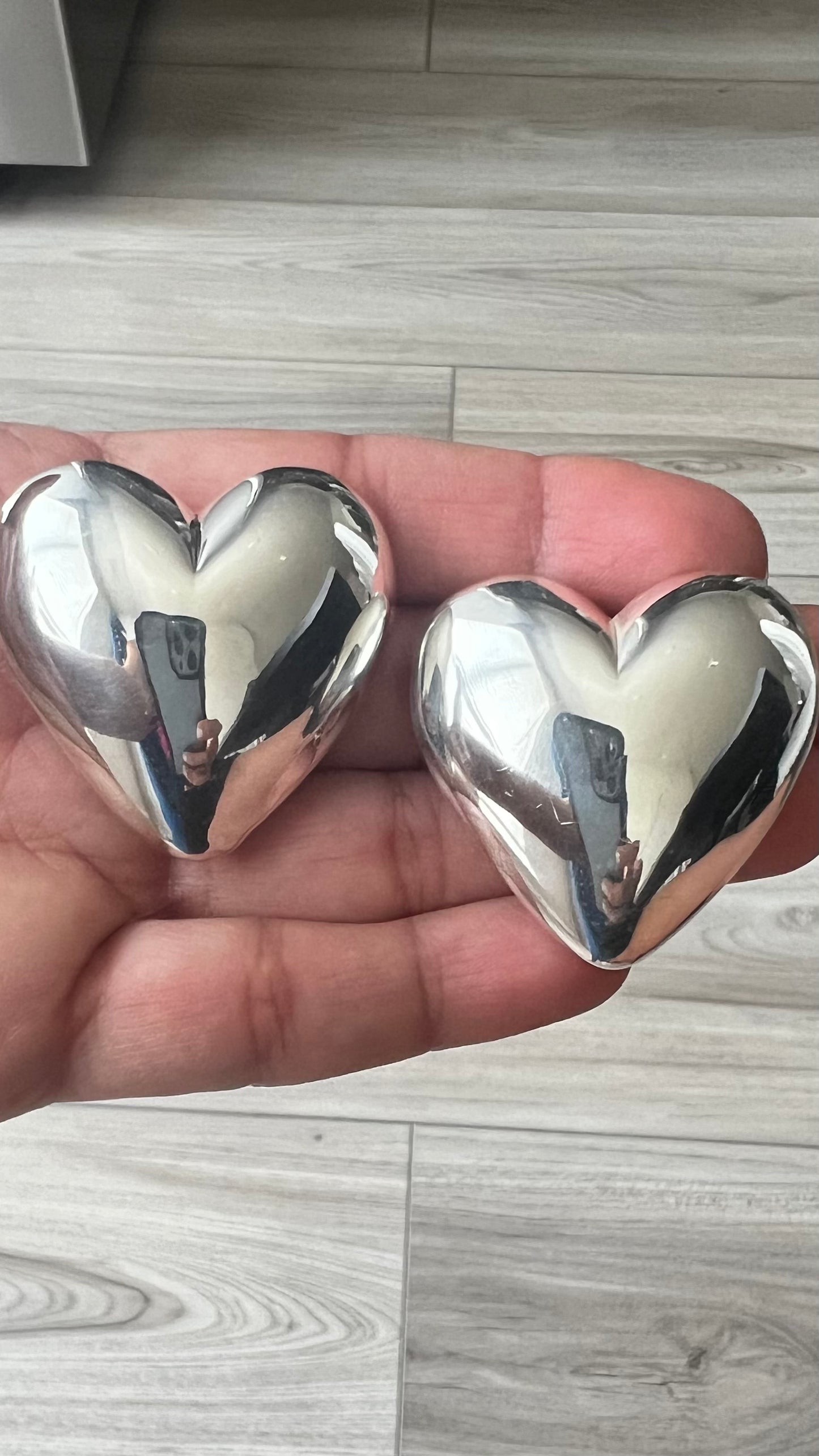 Aretes en Forma de Corazón Grandes, plata925