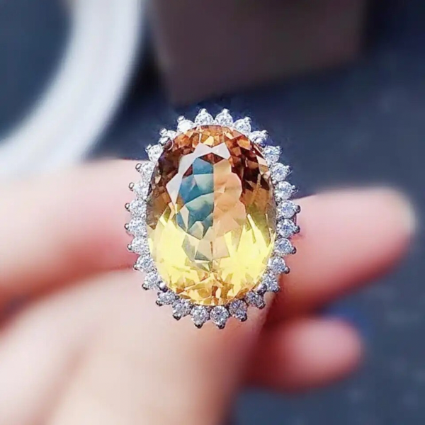 Dayana Anillo de Citrina Natural en Plata925