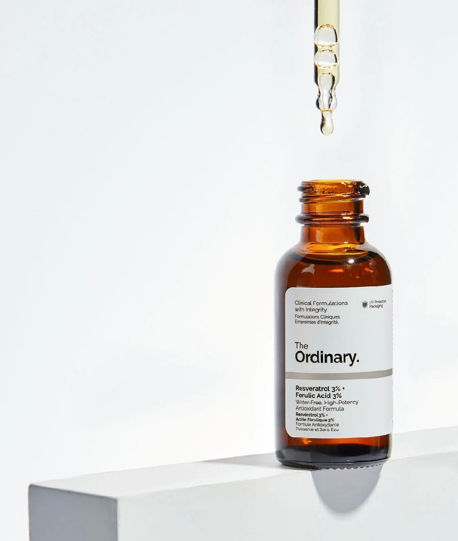 The Ordinary Resveratrol 3% + Ferulic Acid 3% | Sérum antioxidante Natural The Ordinary