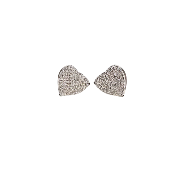 Rachel Aritos Stud en Forma de Corazón Micropave Medianos
