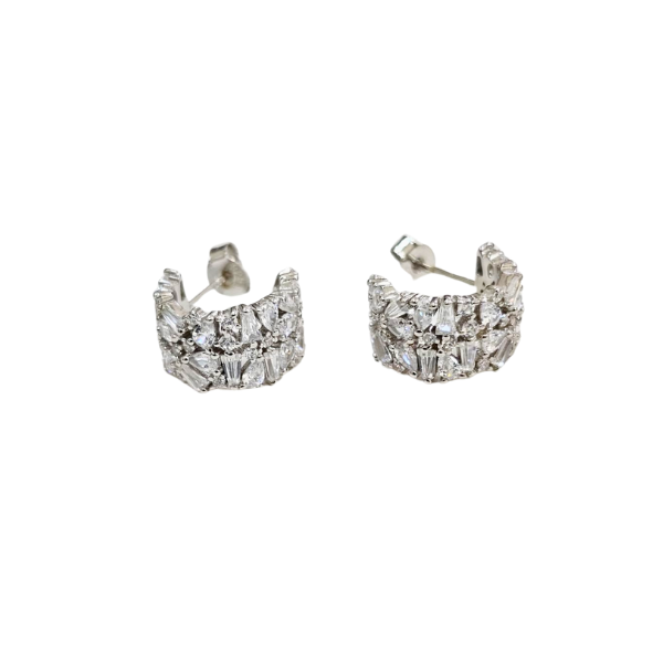 Mia Aritos Tipo Huggies, Plata925 con Baño de Oro