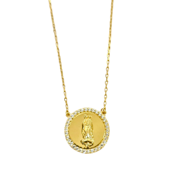 Medallas en Plata925 con Baño de oro y Zircones