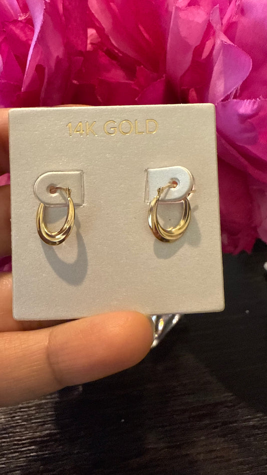 Argollas Pequeñas en Oro de 14k