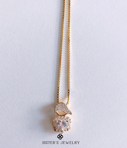 Cadena con dije de niños, plata925 y zircones