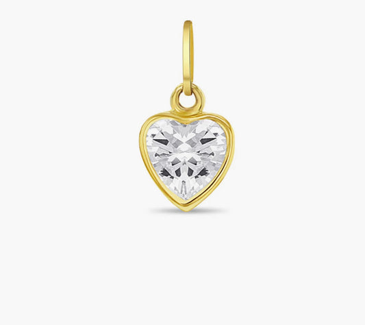 Dije en oro de 14k en forma de corazón
