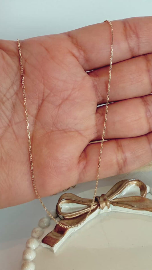 Cadena sola en Oro de 14k