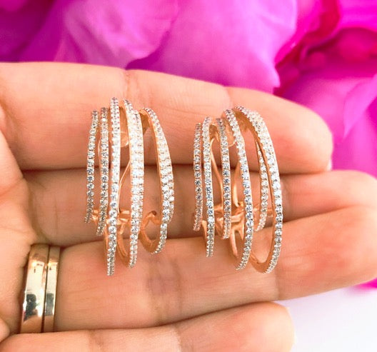 Joyería Fina, para toda ocasión, sisters jewelry, Just $1650.00! ShopArgollas de strips de zircones now at Sister'sJewelrySister'sJewelry{TAGS